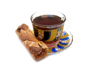 Çay saati. Reçelli kurabiye. Fotoğraf.