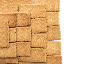 Çay saati - kare kurabiye. Fotoğraf.