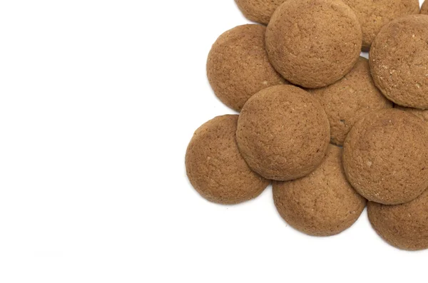 Kulaté ovesné sušenky. Pozadí. Foto. — Stock fotografie