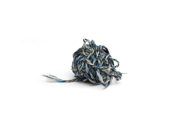 Blue thick darning thread. Photo. — Stock Photo, Image