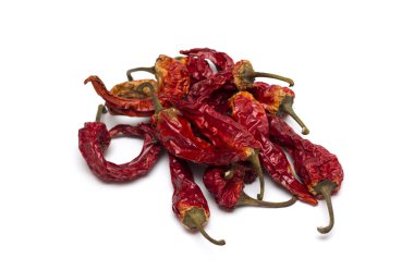 Kurutulmuş kırmızı biber. Fotoğraf.