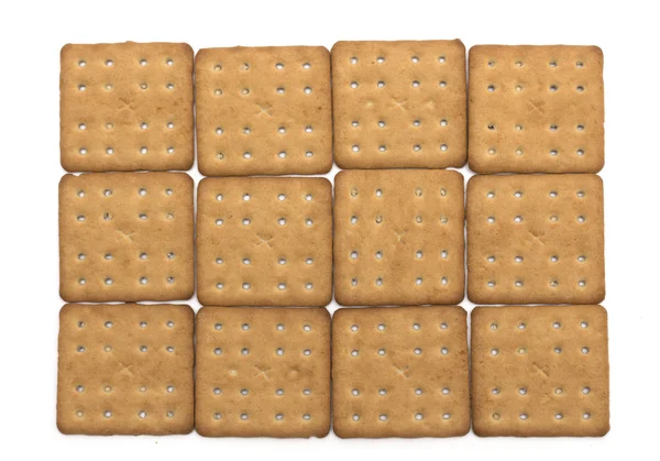 Vierkante koekjes. Achtergrond. Foto. — Stockfoto
