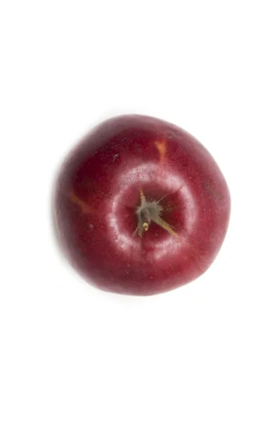 Rött äpple på en vit bakgrund. Foto. — Stockfoto