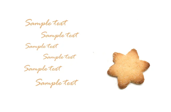 Shortbread koekjes in de vorm van sterren. Achtergrond. Foto. — Stockfoto