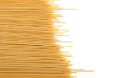 Sarı makarna spagetti. Fotoğraf.