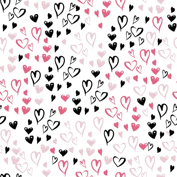 Happy Valentines Day Seamless Pattern Vector Illustration — Stock Vector