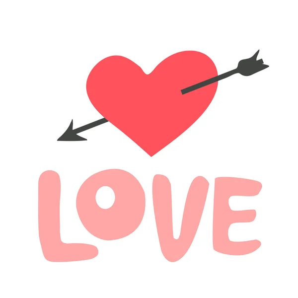 Feliz Día San Valentín Tarjeta Vector Ilustración Cupido Corazones Caramelos — Vector de stock
