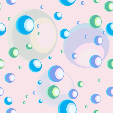 Pembe bir arka plan üzerinde kabarcıklar ile Seamless Modeli arka plan.