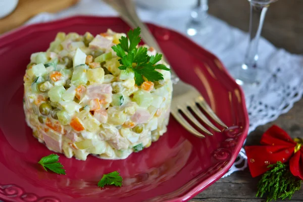 Traditional New Year's salad Russian and Ukrainian - Russian sal