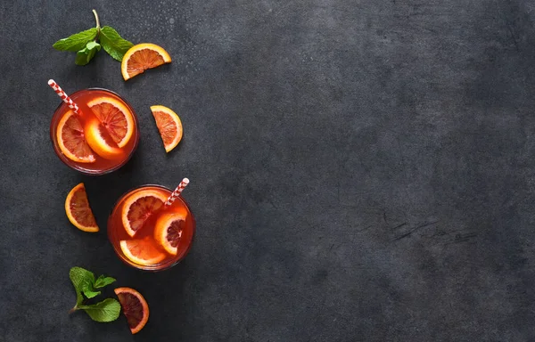 Red Orange Lemonade Mint — Stock Photo, Image