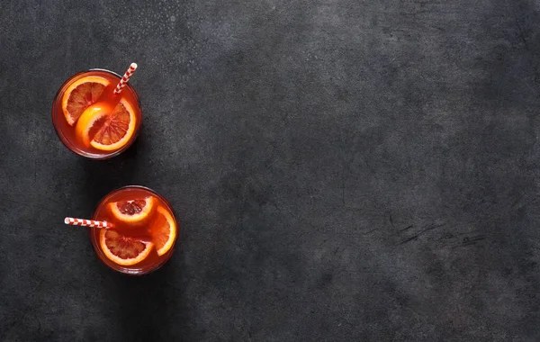Κόκκινη Λεμονάδα Πορτοκάλι Μέντα — Φωτογραφία Αρχείου