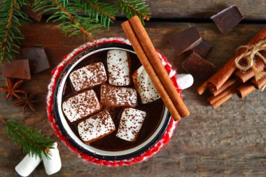 Şekerlemeli sıcak çikolata.