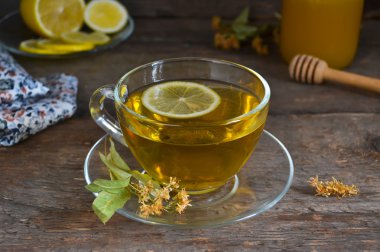 Limon ve bal ile ıhlamur çayı