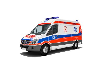 Ambulans ya da kurtarma ekibinin yaralı ya da kaza kurbanları için ambulansla acil durum aracını hastaneye yetiştirin.