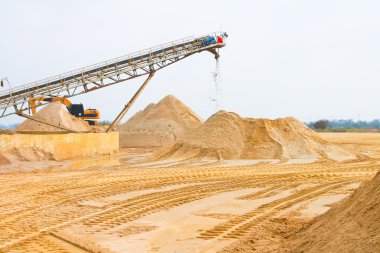 Sand mining clipart