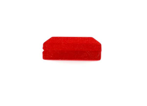 Caixa de anel vermelho — Fotografia de Stock