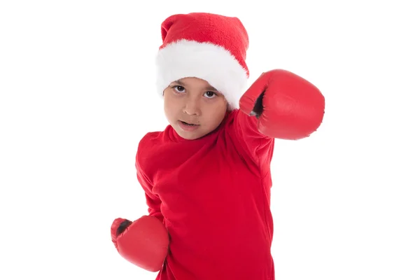 Barn i boxning handskar — Stockfoto