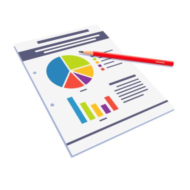 İstatistiksel veri grafikleri ile soyut kağıt