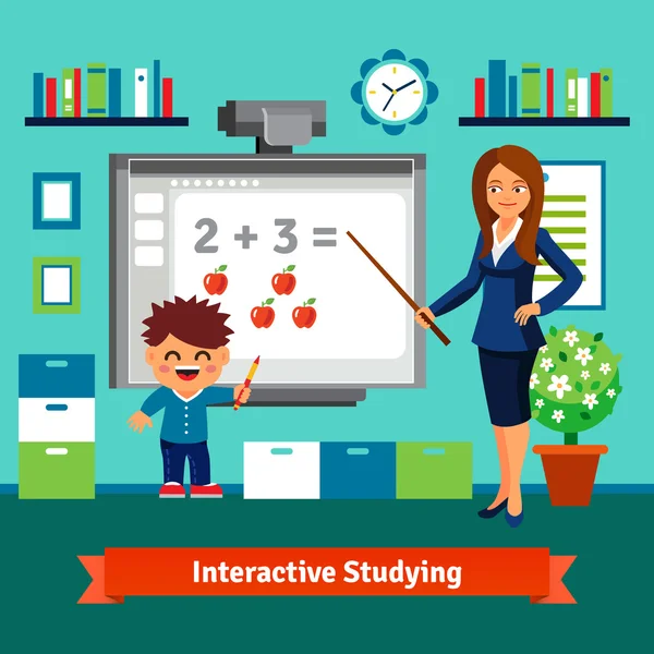 Private tutor studying — 스톡 벡터