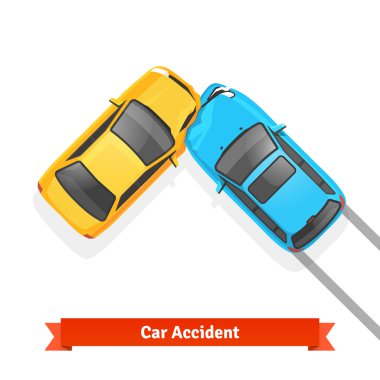 Frontal 90 derece araba kazasında trafik kazası