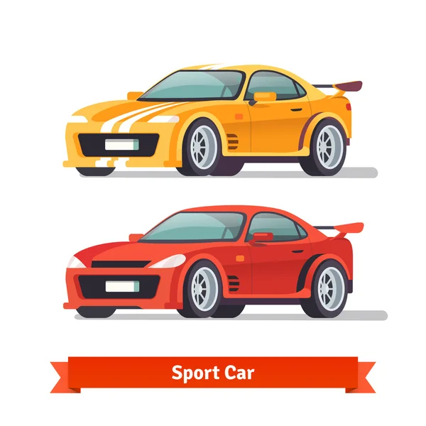 Carreras de autos deportivos. Ajuste de superdeportivo — Vector de stock