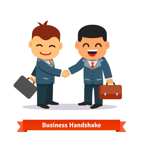 Two business people shaking hands Stock Vector Image by ©IconicBestiary  #87271034