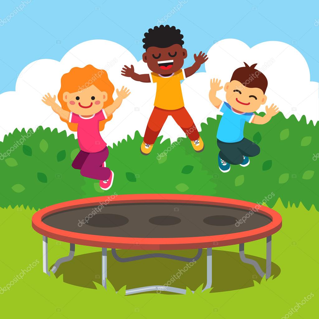 Children having fun at a happy summertime vacation