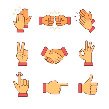 Clapping hands and other gestures