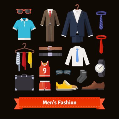 moda renkli düz Icon set.