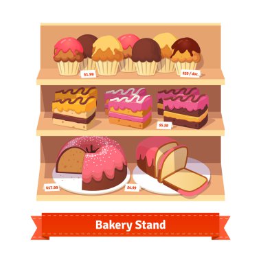 Pastane Dükkanı stand tatlı tatlılar