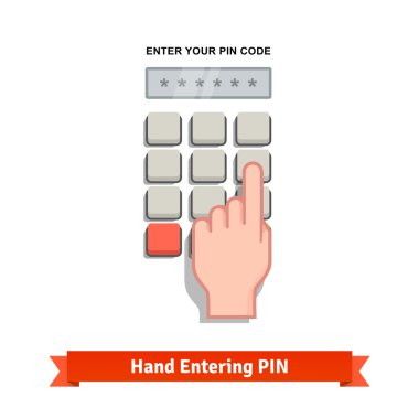 bir tuş takımı ile PIN kodunu girme