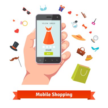 Kadın online alışveriş için aksesuarlar mobil
