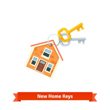 House keychain symbolising purchase of home