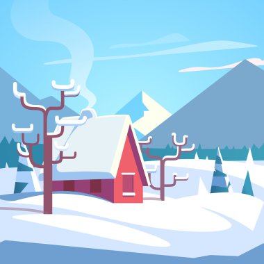 Winter mountains landscape scenic