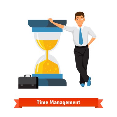 Zaman yönetimi kavramı. İş adamı