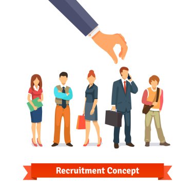 Recruitment and human resources concept clipart