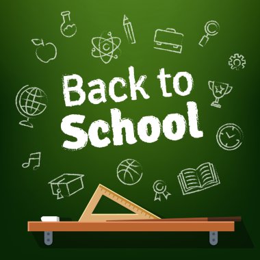 Geri okul kavramı afiş için