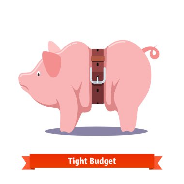 Tight budget and recession economy concept