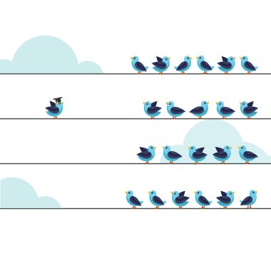 Independent thinker and individual leadership concept