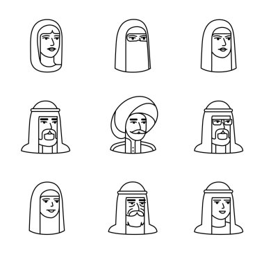 people faces icons clipart