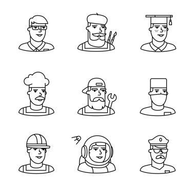 People professions paces icons