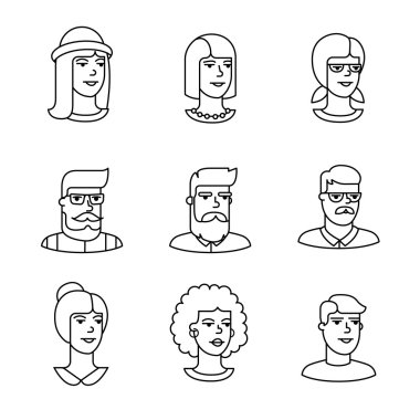 Human faces icons