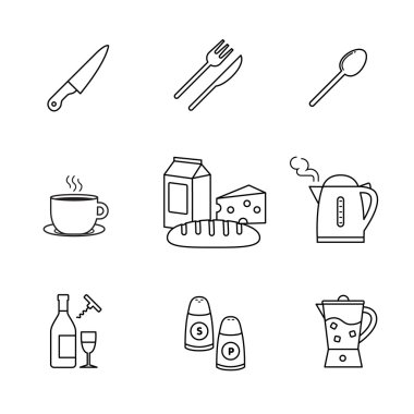 Yiyecek ve içecek ikonları