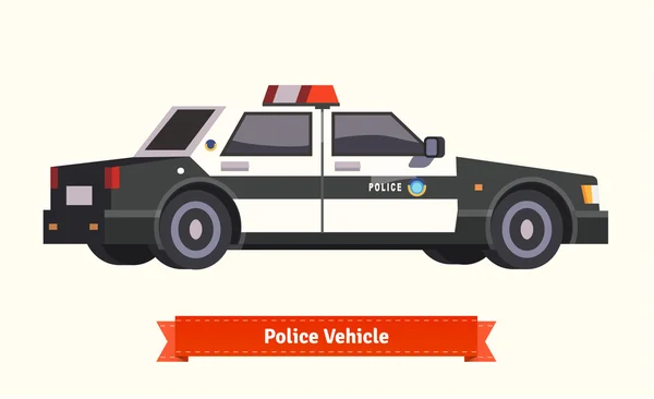Policía vehículo estilo plano — Vector de stock