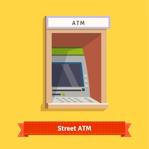 Ao ar livre máquina ATM — Vetor de Stock