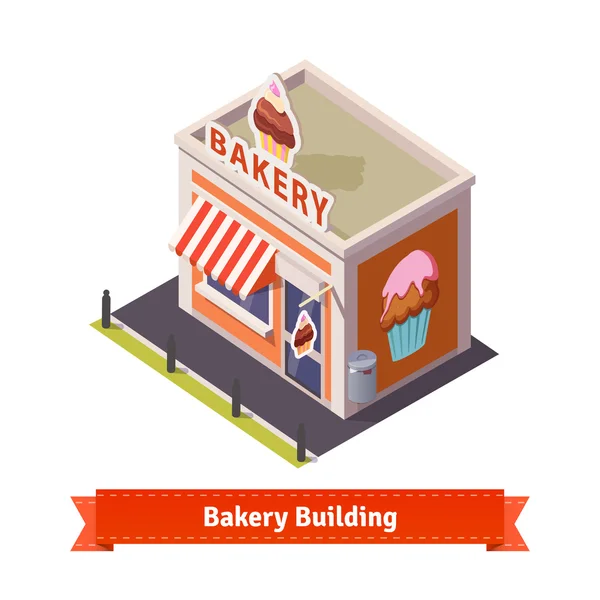 Panadería edificio de la tienda — Vector de stock