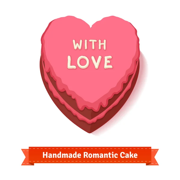 Valentine's day, birthday romantic cake — ストックベクタ