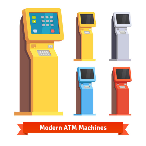 Modern teller ATM machine.