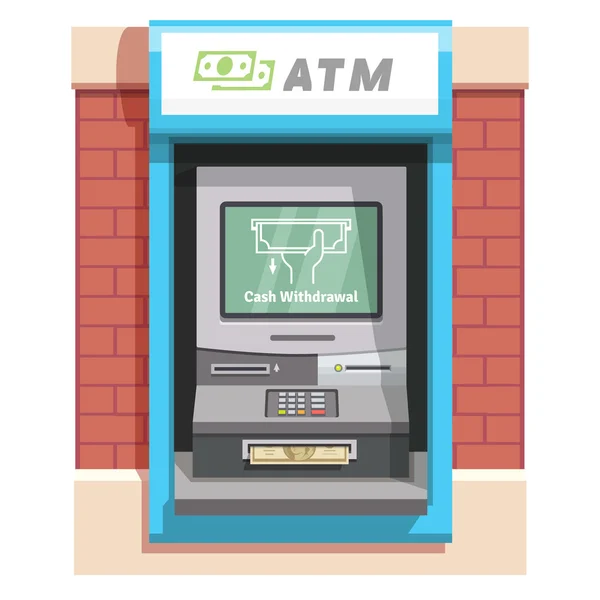 Вуличний банкомат Теллер машина — стоковий вектор