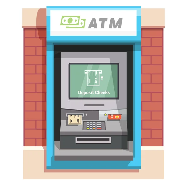 Straat ATM-teller machine — Stockvector